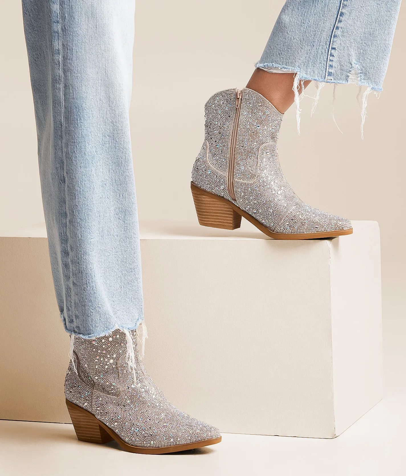 Shoes | Mi.iM Angel Glitz Western Boot Silver