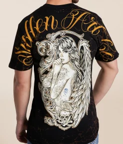 Sullen Angelic T-Shirt Jet Black Hot