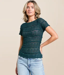 Free People Angelina Lace Top Tea Sale