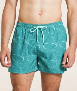 Bottoms|Swimwear | Sunset x Vine Angelo Swim Trunks Blue Spruce
