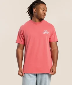 Tops|Graphic T-Shirts | Tail Chasers Club Animal Camo T-Shirt Watermelon Pigment Dye