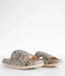 Shoes | BKE Animal Print Slide Beige