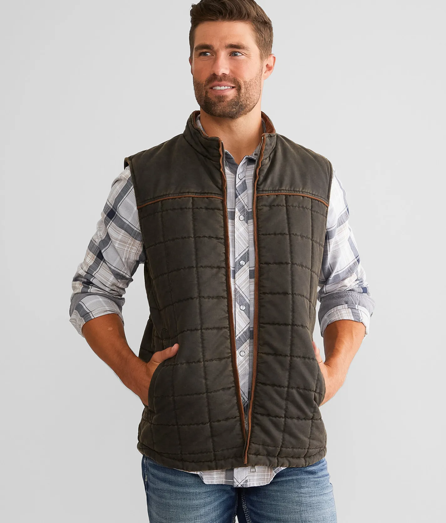 Coats & Jackets | BKE Antique Puffer Vest Brown