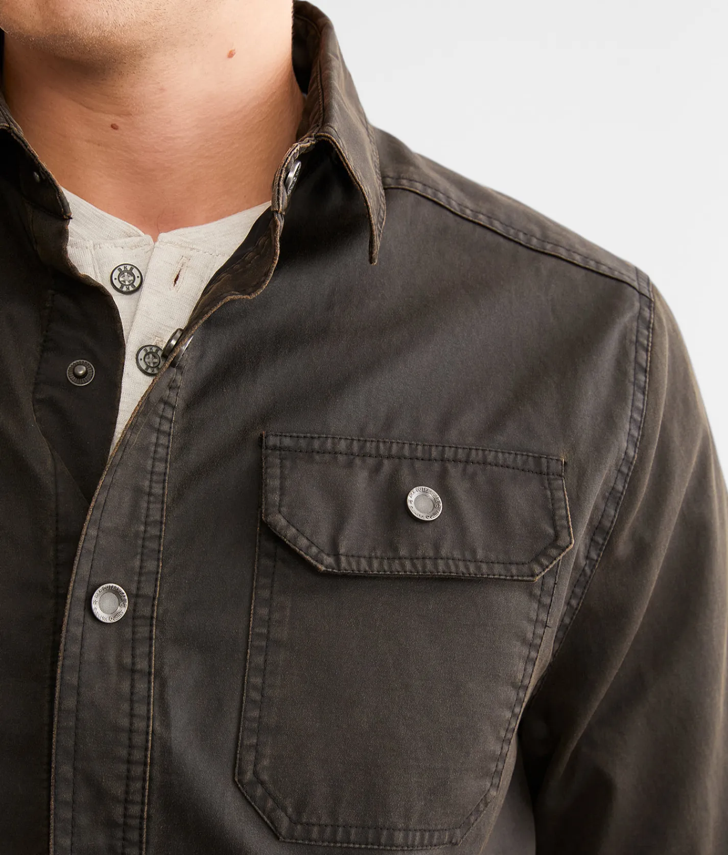 BKE Antique Shacket Brown