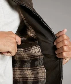 BKE Antique Washed Jacket Brown Clearance