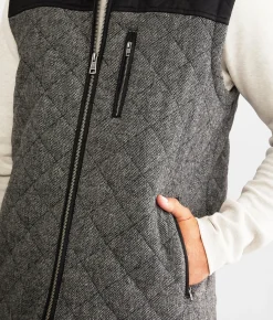 BKE Antique Wool Blend Vest Black Best