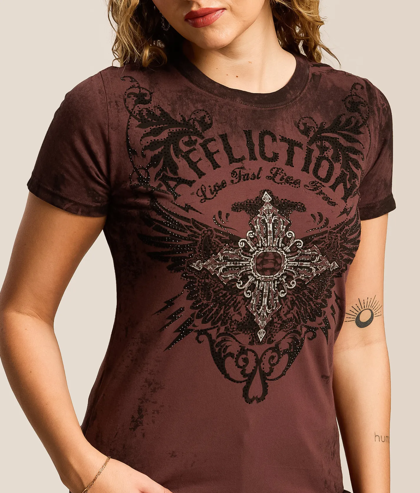Tops | Affliction Antonia T-Shirt Port Royale