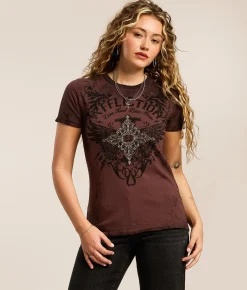 Tops | Affliction Antonia T-Shirt Port Royale