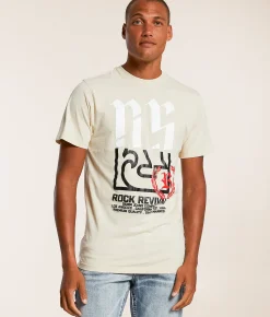 Tops|Graphic T-Shirts | Rock Revival Antonio T-Shirt Tan