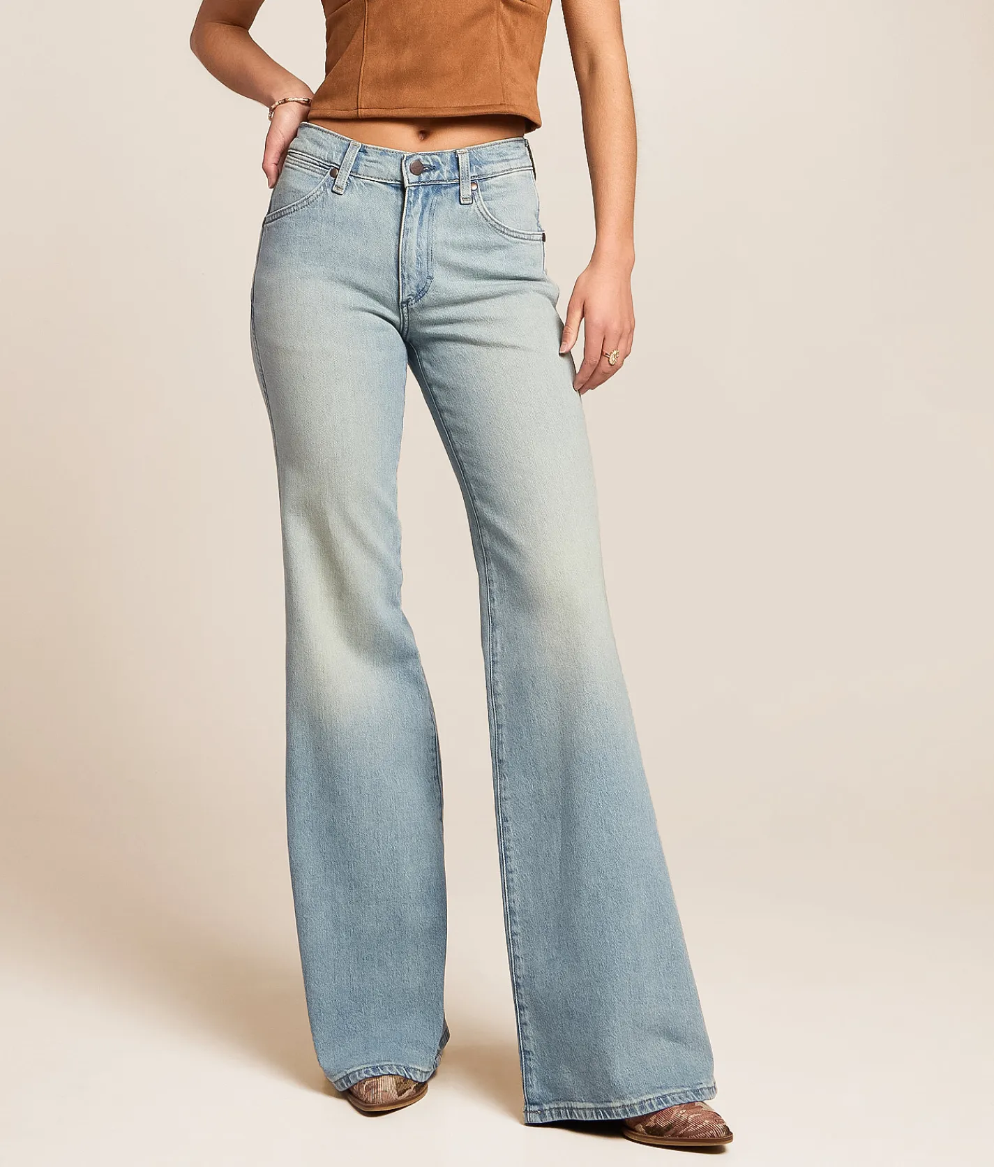 Bottoms | Wrangler® 70's Flare Stretch Jean Golden Daze