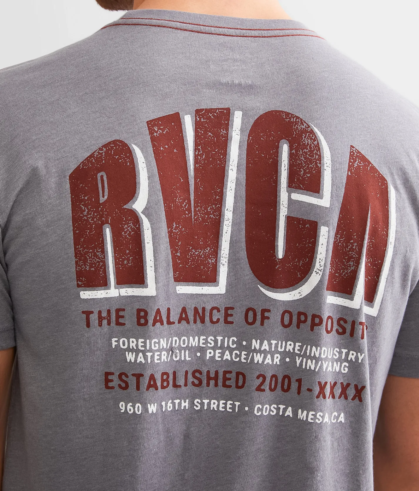 Graphic T-Shirts | RVCA Arc Upper T-Shirt Smoke