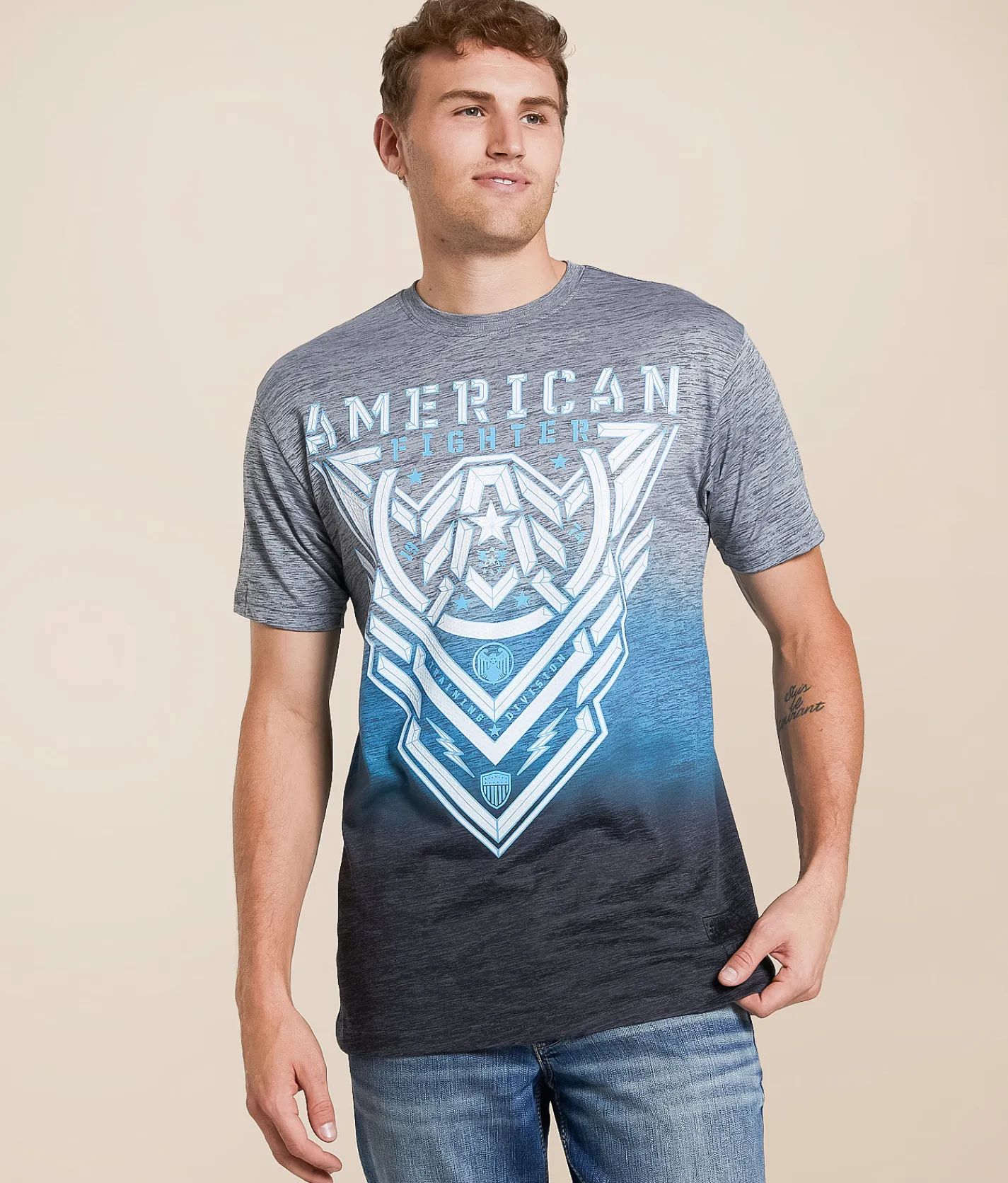 American Fighter Aredale T-Shirt Heather Grey Clearance