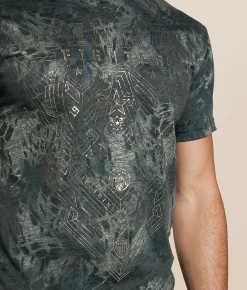 Tops|Graphic T-Shirts | American Fighter Aredale T-Shirt Sage Dk Sage