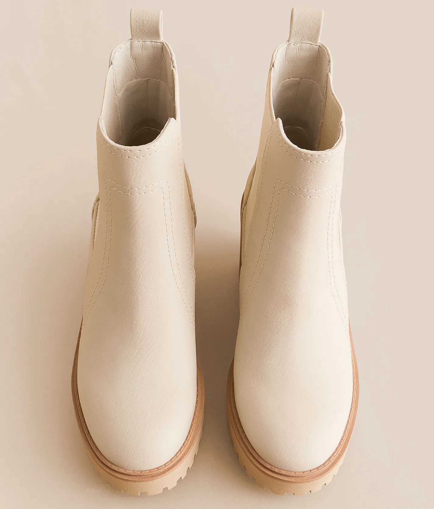 Mia Arelis Wedge Ankle Boot Ecru Clearance