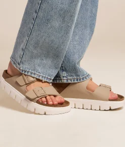 Shoes | Papillio by Birkenstock® Arizona Chunky Suede Sandal Sandcastle
