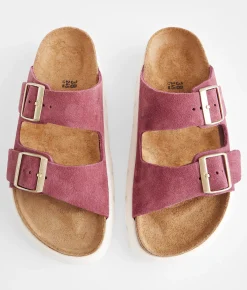 Papillio by Birkenstock® Arizona Chunky Suede Sandal Berry Crush Best