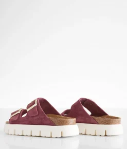 Papillio by Birkenstock® Arizona Chunky Suede Sandal Berry Crush Best