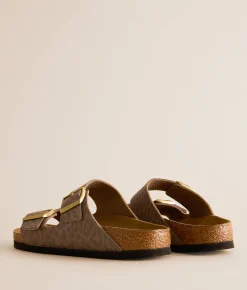 Birkenstock® Arizona Leopard Sandal Gray Taupe Leopard Sale