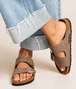 Birkenstock® Arizona Leopard Sandal Gray Taupe Leopard Sale