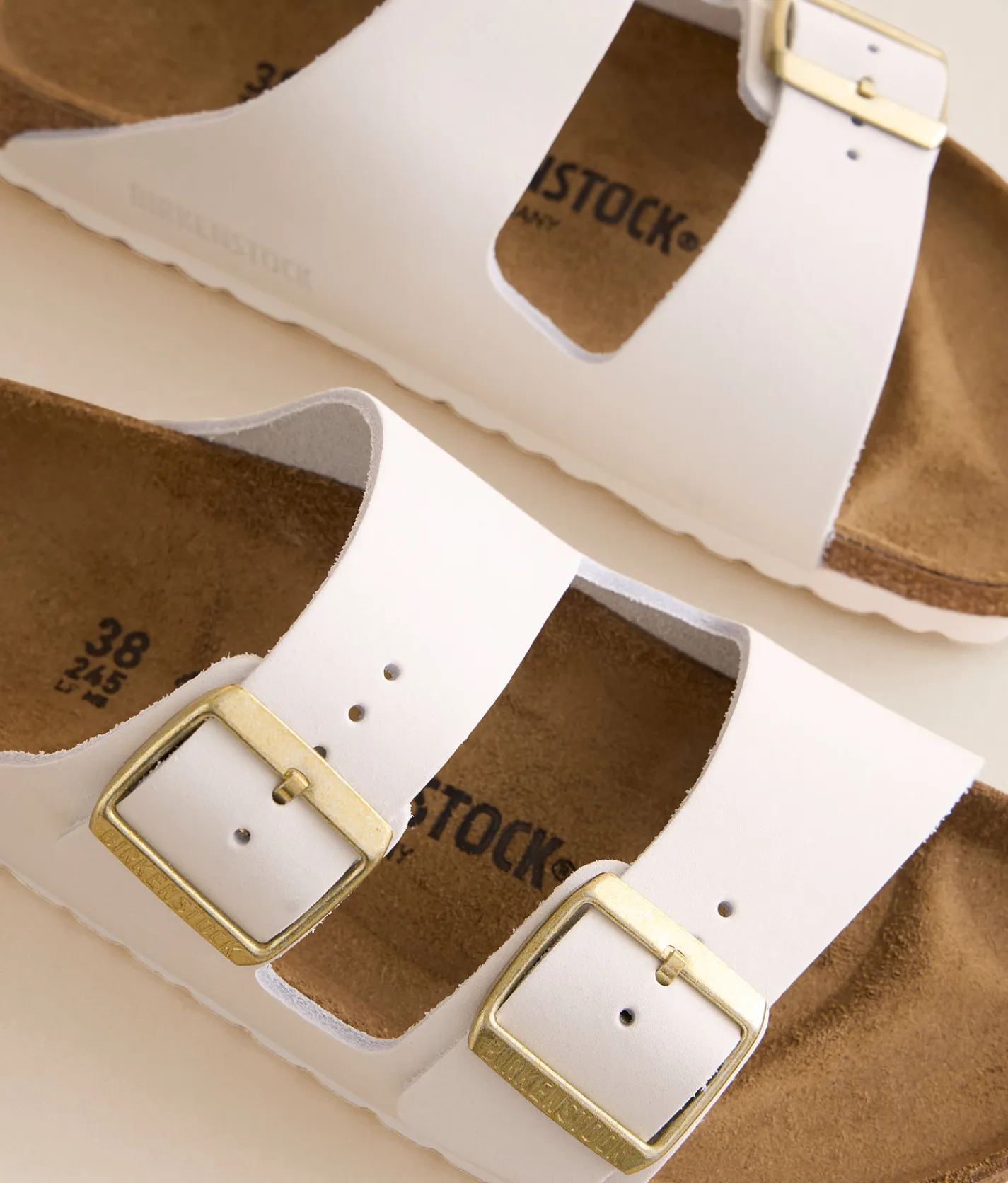 Birkenstock® Arizona Nubuck Leather Sandal Antique White New