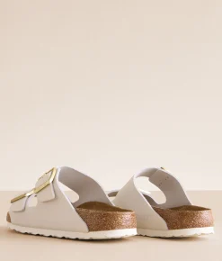 Birkenstock® Arizona Nubuck Leather Sandal Antique White New