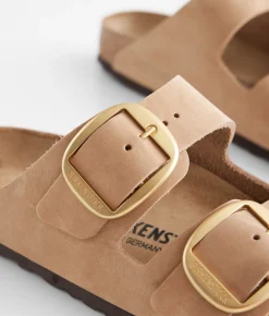 Birkenstock® Arizona Nubuck Leather Sandal Sandcastle Nubuck Hot