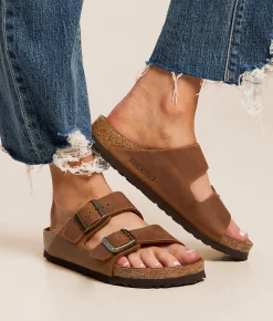 Shoes | Birkenstock® Arizona Oiled Leather Sandal Cognac