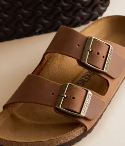 Shoes | Birkenstock® Arizona Oiled Leather Sandal Cognac