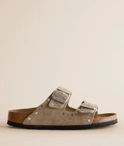 Shoes | Birkenstock® Arizona Rivets Suede Sandal Taupe