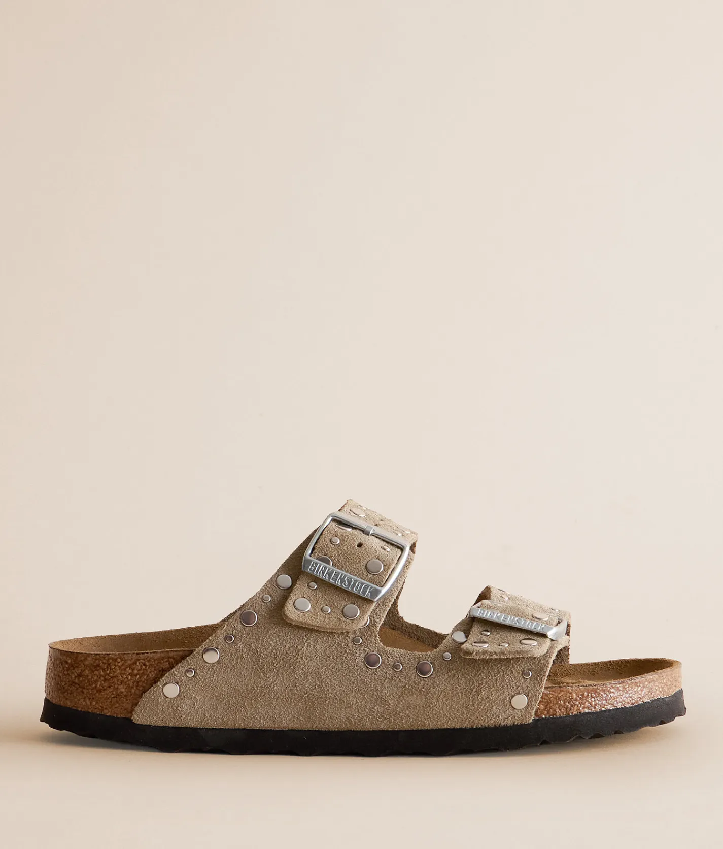 Shoes | Birkenstock® Arizona Rivets Suede Sandal Taupe