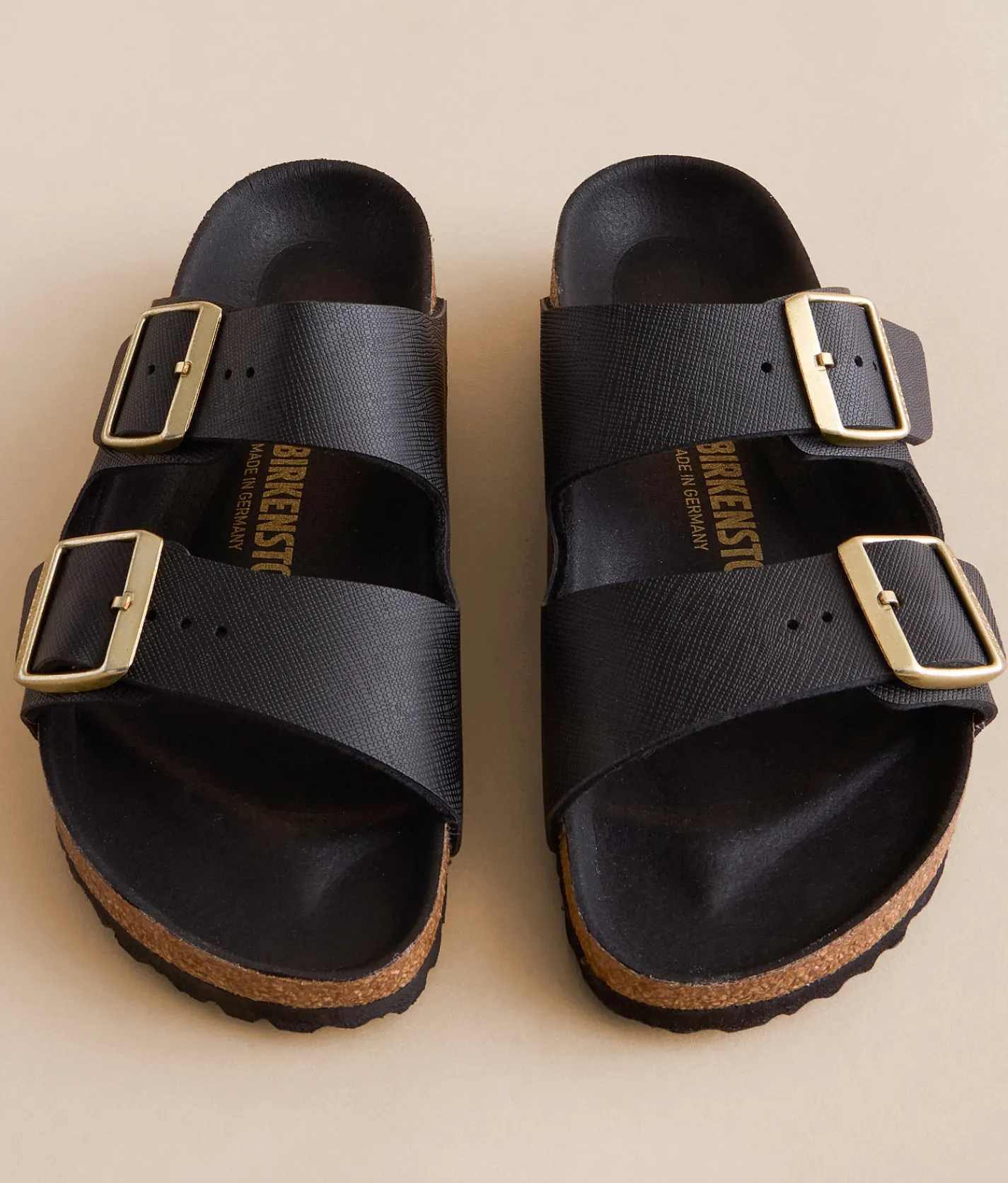 Birkenstock® Arizona Saffiano Sandal Black Sale