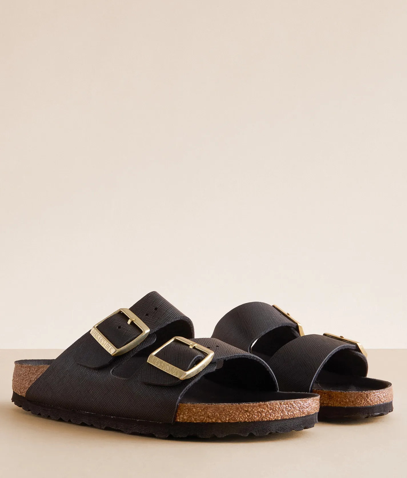 Birkenstock® Arizona Saffiano Sandal Black Sale