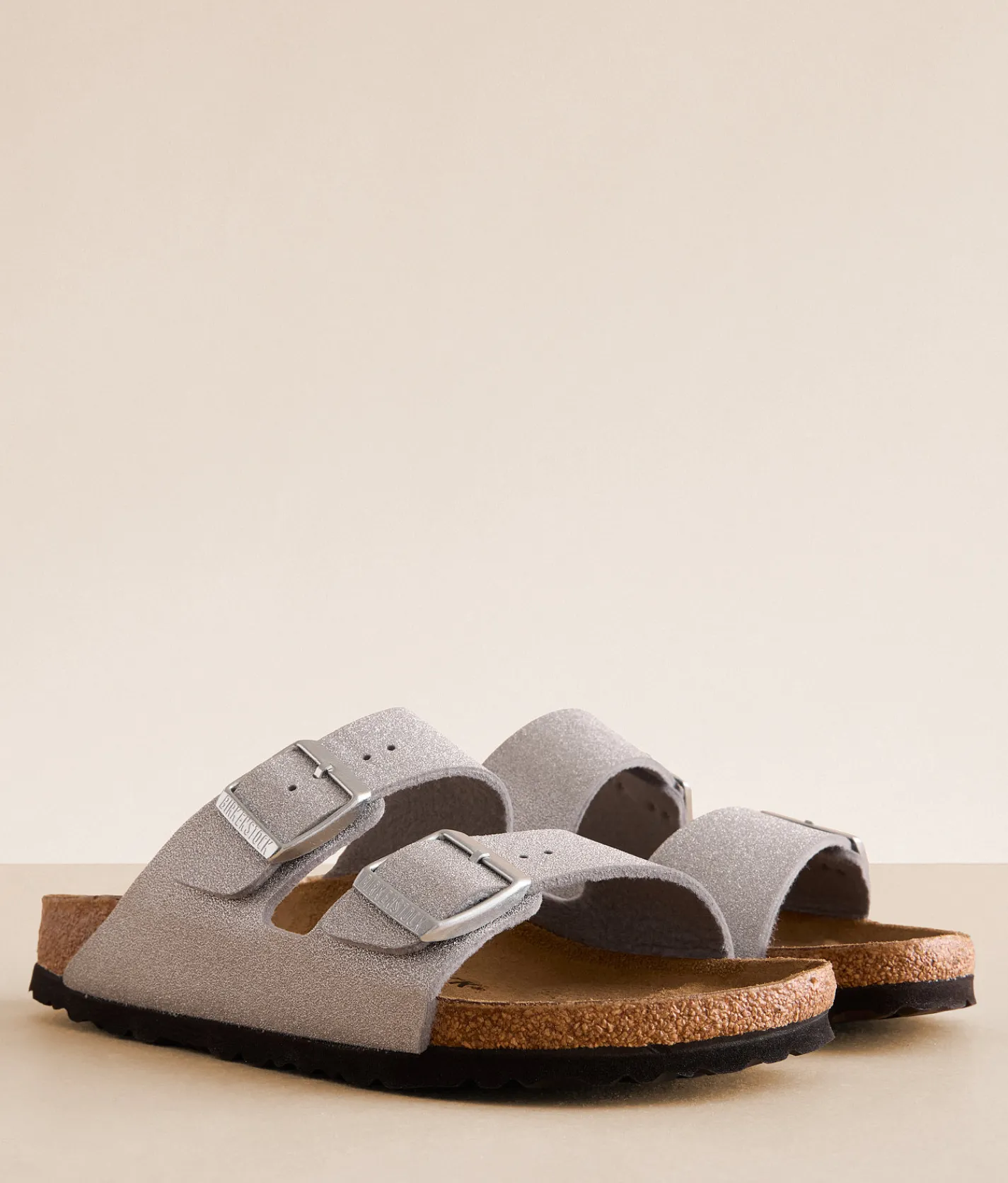 Birkenstock® Arizona Shiny Glitter Sandal Silver