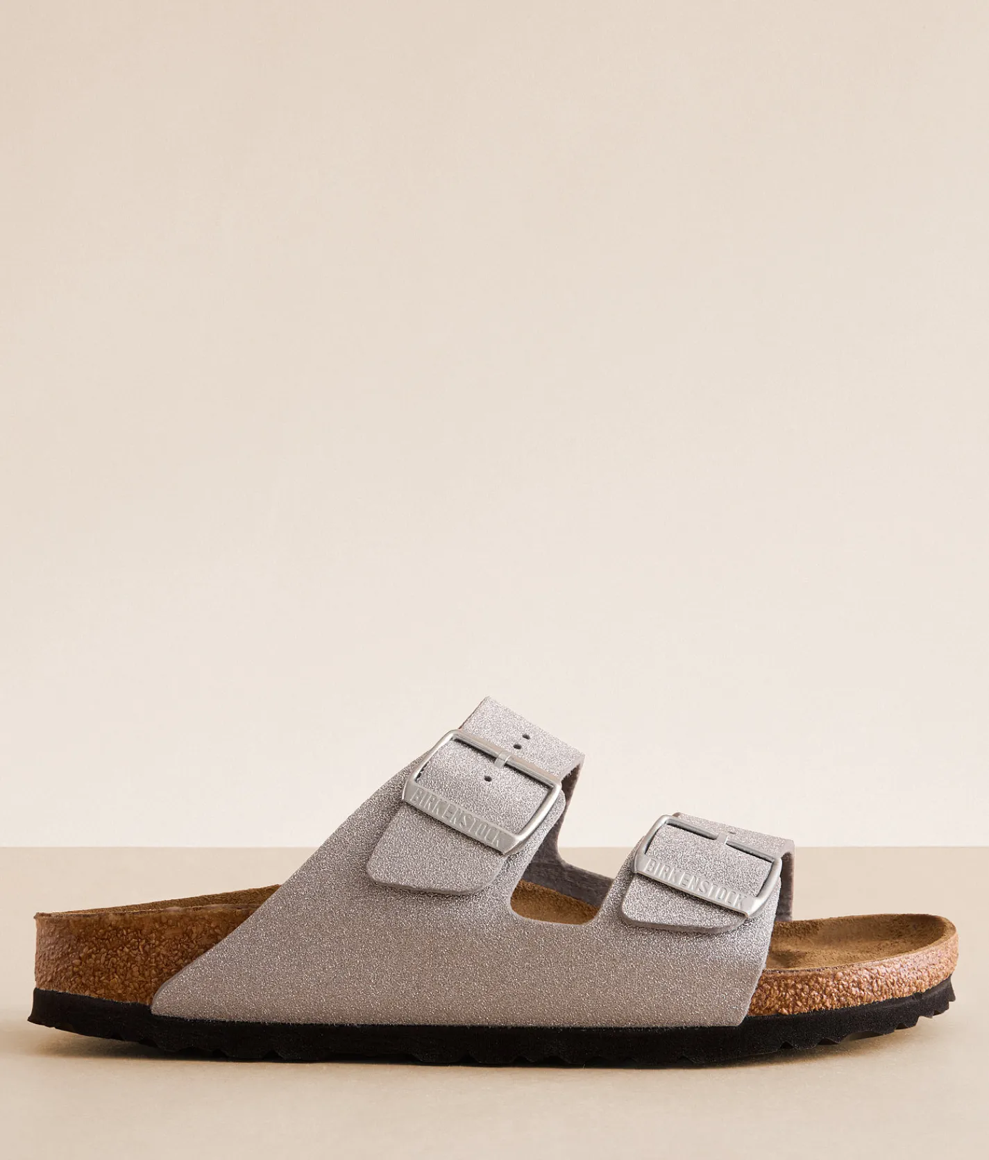 Birkenstock® Arizona Shiny Glitter Sandal Silver