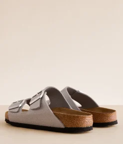 Birkenstock® Arizona Shiny Glitter Sandal Silver