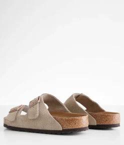 Birkenstock® Arizona Soft Leather Sandal Taupe Online