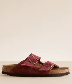 Birkenstock® Arizona Suede Sandal Zinfandel Clearance