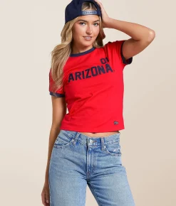 HYPE AND VICE Arizona Wildcats Baby Cropped T-Shirt Red Discount