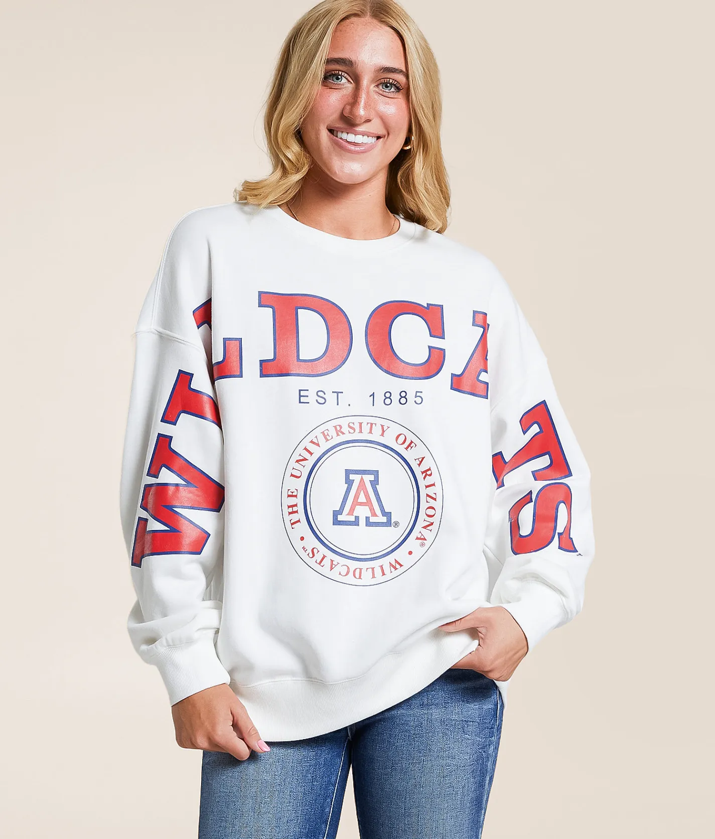 Tops | Gameday SOCIAL® Arizona Wildcats Pullover White