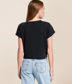 Gameday SOCIAL® Arkansas Hogs Cropped T-Shirt Black Online