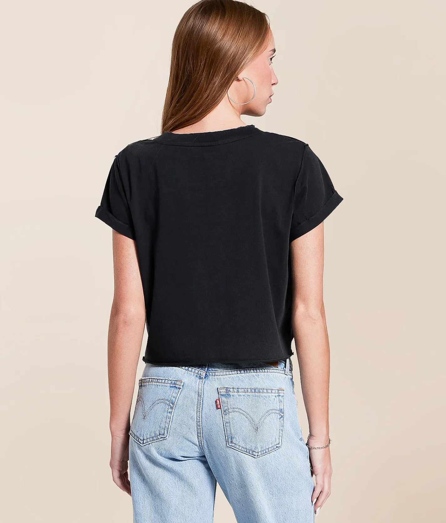 Gameday SOCIAL® Arkansas Hogs Cropped T-Shirt Black Online