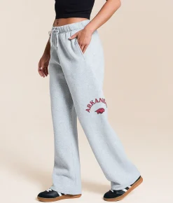 Bottoms|Activewear | HYPE AND VICE Arkansas Razorbacks Sweatpant Heather Grey