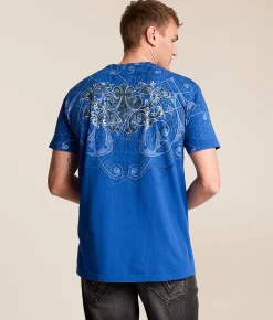 Affliction Artifact T-Shirt Dark Blue Reactive Best
