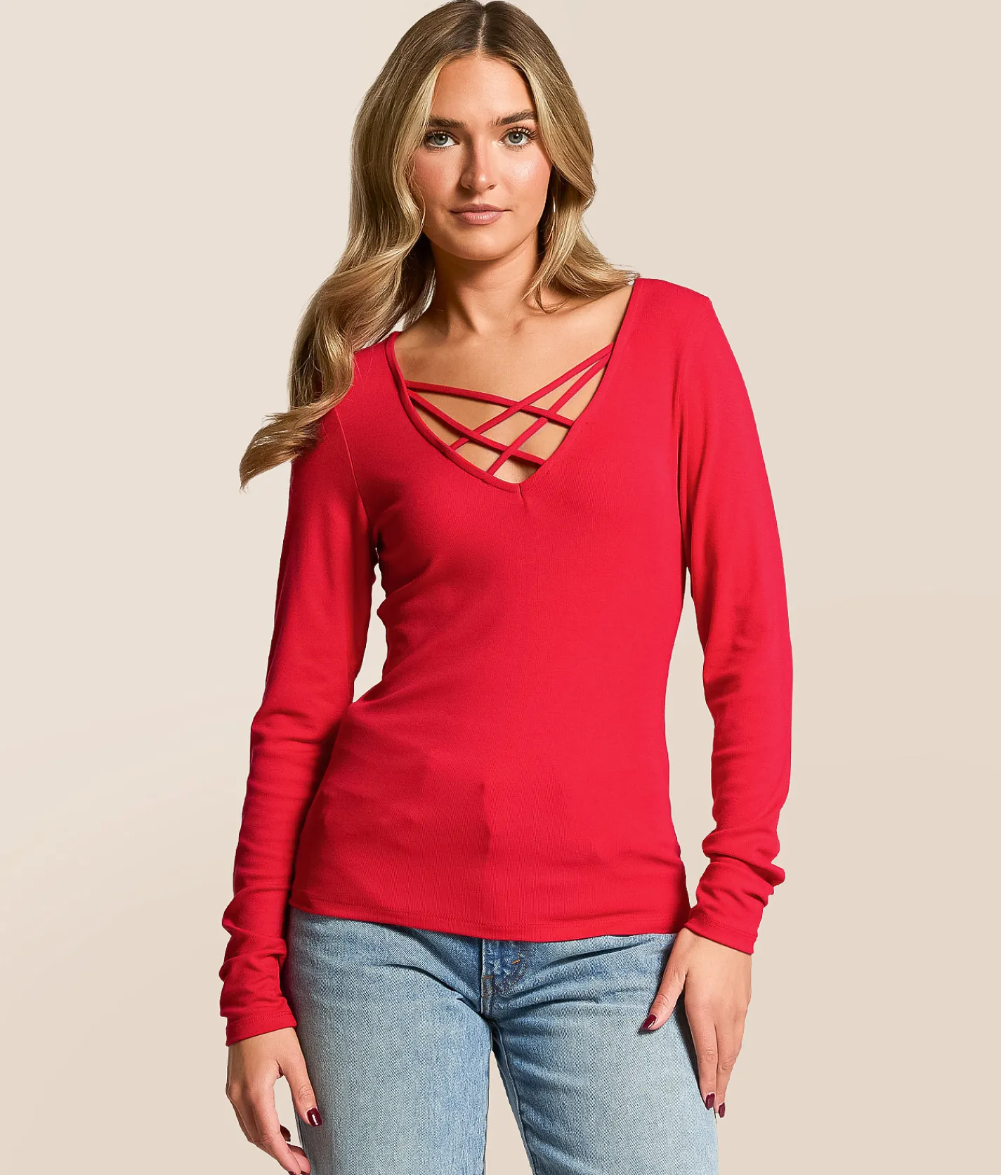 Tops | White Crow Ashton Top Festive Red