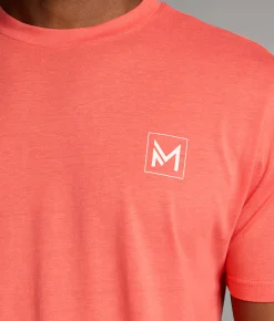 Maven Co-op Askewed Performance T-Shirt Bright Coral Hot