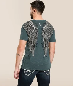 Affliction Astral Force T-Shirt Gunmetal Lava Wash Outlet