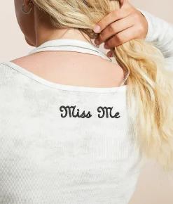 Tops | Miss Me Asymmetrical Halter Cropped Top White