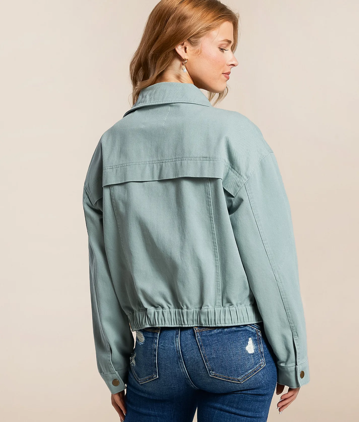 Tops|Coats & Jackets | Stoosh Asymmetrical Zip Jacket Chinois Green