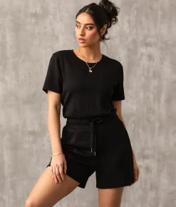 Buckle Black Athleisure Romper Black Online