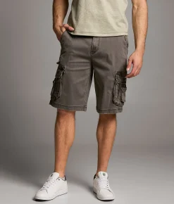 BKE Athletic Cargo Stretch Short Morally Grey Clearance